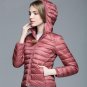 Down Parka Brand New Designer Women 90% White Duck Down Ultralight Jacket Winter Outwear Hooded Thin