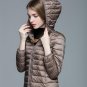 Down Parka Brand New Designer Women 90% White Duck Down Ultralight Jacket Winter Outwear Hooded Thin
