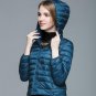 Down Parka Brand New Designer Women 90% White Duck Down Ultralight Jacket Winter Outwear Hooded Thin