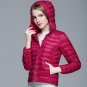 Down Parka Brand New Designer Women 90% White Duck Down Ultralight Jacket Winter Outwear Hooded Thin