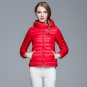Down Parka Brand New Designer Women 90% White Duck Down Ultralight Jacket Winter Outwear Hooded Thin