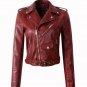 New Arrival 2017 brand Winter Autumn Motorcycle leather jackets yellow leather jacket women leather 