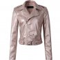 New Arrival 2017 brand Winter Autumn Motorcycle leather jackets yellow leather jacket women leather 
