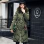 Elegant Fur Winter Coats Thickened Parka Women Down Jackets Long Pink Stitching Warm Coat Down Lady 