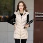 Long cotton padded hooded winter women waistcoat slim autumn warm female vest ladies plus size 3Xl 4