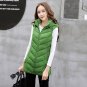 Long cotton padded hooded winter women waistcoat slim autumn warm female vest ladies plus size 3Xl 4