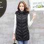 Long cotton padded hooded winter women waistcoat slim autumn warm female vest ladies plus size 3Xl 4