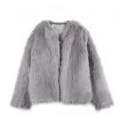 Elegant faux fur coat jacket fashion autumn winter parka jacket women Fluffy warm long sleeve female