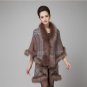 Fur coat female 2017 new autumn winter Plaid faux fox shawls elegant long fur capes loose warm women
