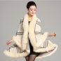 Fur coat female 2017 new autumn winter Plaid faux fox shawls elegant long fur capes loose warm women