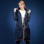 winter jacket women Slim hit the color zipper hooded padded jacket  European and American fashion co