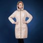 winter jacket women Slim hit the color zipper hooded padded jacket  European and American fashion co
