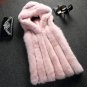 Top Luxurious Women Winter Vests Fashion Hood Jacket Sleeveless Warm Waistcoat Faux Fox Fur Vest Coa