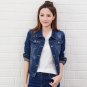 Women Basic Coats Autumn And Winter Women Denim Jacket 2017 Vintage Long Sleeve Slim Female Jeans Co