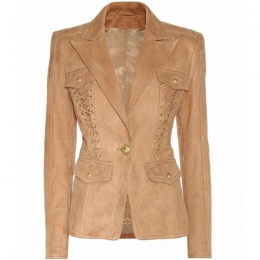 TOP QUALITY New Runway 2017 Autumn Winter Designer Blazer Jacket Women\'s Metal Lion Buttons Rope La