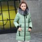 Winter Down Cotton Jackets Womens New 2017 Long Coat Hooded Fashion Parkas Plus size Fur collar Blac