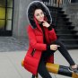 Winter Down Cotton Jackets Womens New 2017 Long Coat Hooded Fashion Parkas Plus size Fur collar Blac