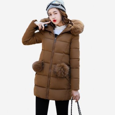 winter jacket women long korean winter jackets parka ladies padded with fur collar outwear warm coat