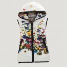 Women Winter Vest Waistcoat 2017 New Fashion Women Vest Sleeveless Jacket Hooded Down Cotton Print V