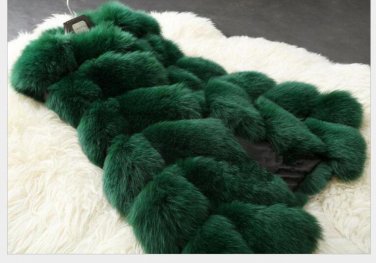 Women\'s Coats Jacket Vest High quality Fur Vest coat Luxury Faux Fox Warm Women Coat Vests Winter F