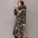 2017 Women Winter Long Down Coat Fashion Female Print Duck Parkas Jacket Thick Warm Elegant Hooded D
