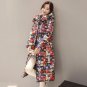 2017 Women Winter Long Down Coat Fashion Female Print Duck Parkas Jacket Thick Warm Elegant Hooded D