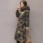 2017 Women Winter Long Down Coat Fashion Female Print Duck Parkas Jacket Thick Warm Elegant Hooded D