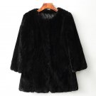 Women\'s Genuine Real Natural Rabbit Fur Coat Women fashion Mid-Long jacket Lady Winter Warm Overcoa