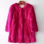 Women\'s Genuine Real Natural Rabbit Fur Coat Women fashion Mid-Long jacket Lady Winter Warm Overcoa
