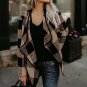 Autumn 2017 Winter Jacket Women Blazers Coat Plaid Cardigan Long Sleeve Casual Lapel Irregular Wool 