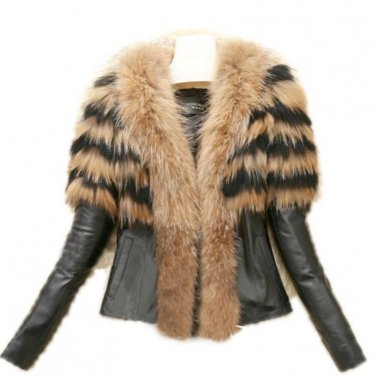 2017 Faux Fur Coat Jacket Womens Winter PU Leather Fur Coats Female Slim Short Fluffy Overcoat Hairy