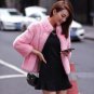 Rhinestone Button Fashion Short Mink Fur Coat Women Stand Collar 2018 Long Sleeve Women\'s Winter Co