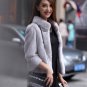 Rhinestone Button Fashion Short Mink Fur Coat Women Stand Collar 2018 Long Sleeve Women\'s Winter Co