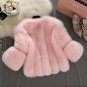 Pink Fake fur Winter Jacket Women Faux Fur 2017 New Winter Pink Faux Furry Thick Faux Fur Coat Jas F