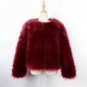 Winter Women Coat Faux Ostrich Fur Coats Ladies Shaggy Coat Long Sleeve Fluffy Turkey Feather Fourru