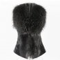 2017 Autumn Women Brown Plus Size Faux Fur Vest Winter Slim Fit Long Faux fur Coat Women Gilet  Rabb