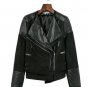 2018 New Women Autumn Winter PU + Suede Faux Leather Jackets Lady Brown Matte Motorcycle Biker Zippe