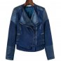 2018 New Women Autumn Winter PU + Suede Faux Leather Jackets Lady Brown Matte Motorcycle Biker Zippe