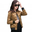 2017 New Fashion Parkas Women Winter Coats Short Round Collar Long-sleeve Female Padded Jacket Slim 