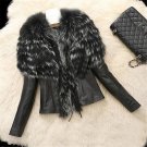 Women Winter Warm Casual Faux Fur Jackets Coat 2017 Fashion Patchwork Female Silm PU Leather Jackets