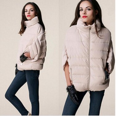 2018 New Winter Jacket Women Down Cotton Jacket Parkas ladies Bat Sleeve cloak Coat manteau femme Pa