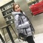 Silver Bright Jacket Coat Women Winter Warm Down Cotton Padded Short Parkas new high quality Fashion
