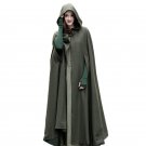 2017 Winter Cloak Hooded Coat Women Vintage Gothic Cape Poncho Coat Medieval Victorian Warm Long Cap