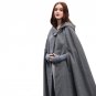 2017 Winter Cloak Hooded Coat Women Vintage Gothic Cape Poncho Coat Medieval Victorian Warm Long Cap