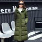 2017 hot sale Solid hooded collar parka long coat Down cotton full Sleeves thicken jacket Regular wi