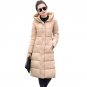 2017 hot sale Solid hooded collar parka long coat Down cotton full Sleeves thicken jacket Regular wi