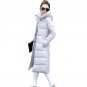 2017 hot sale Solid hooded collar parka long coat Down cotton full Sleeves thicken jacket Regular wi