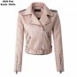 2018 Autumn Winter Women New Motorcycle Suede Faux Leather Jackets Lady Short Slim Zipper Belted Mat