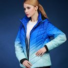 spring autumn and winter short design wadded jacket female gradient thick outerwear coats Europe and