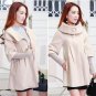 new winter women Cape loose  knitted sleeves Woolen coat windbreaker jacket plus size